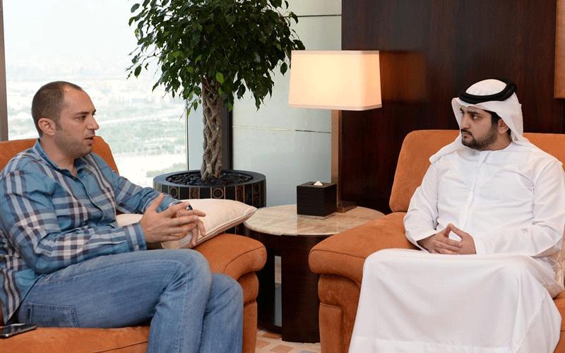 Sheikh Maktoum bin Mohammed bin Rashid Al Maktoum with Jan Koum