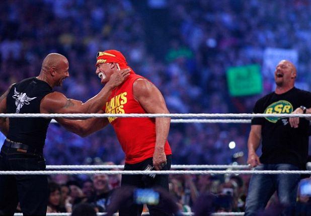 the rock and Hulk Hogan