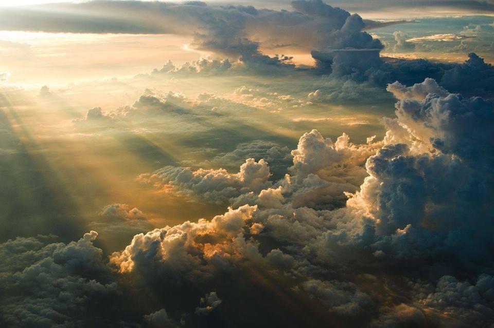 Sunset from above the clouds
