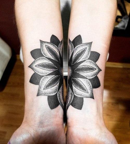 Flower tattoos on arm