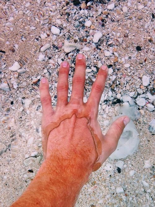 Very clear water.