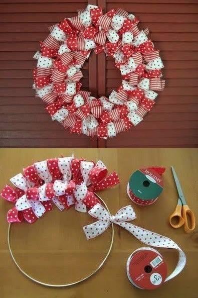 How to make Easy Ribbon Wreath DIY