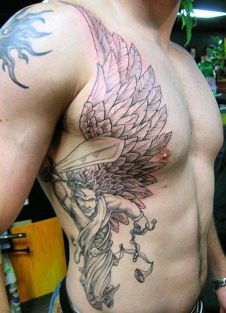 Warrior Angel Tattoo For Men