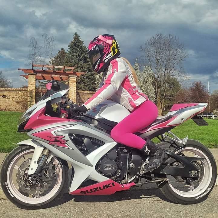 Pink Ladies Suzuki Bike