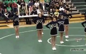 Cheerleader Backflip Fail