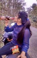 Desi Girl Drinking Beer