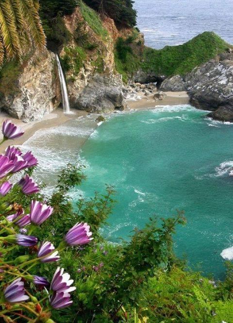 McWay Falls, California â€“ USA... I want to go to this amazing place!