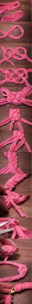 Use Your Old T-Shirt To Make Necklace