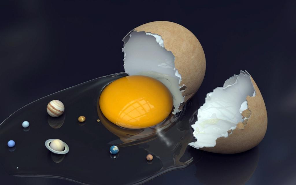 Solar system in an.. eggshell