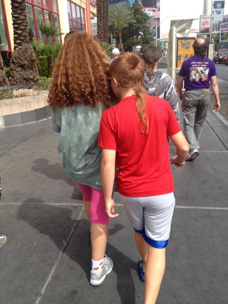 Three rat tails in a row. Only in Vegas!