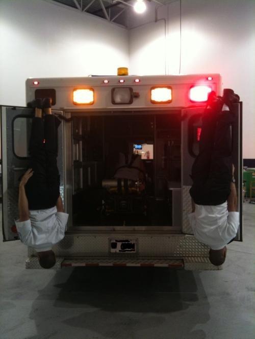 EMT must have been a slow day. Haha ~ Re-Pinned by Crossed Irons Fitne