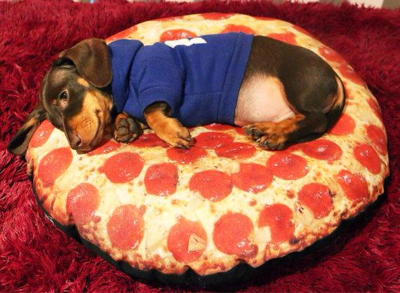 Pizza with extra sausage.
