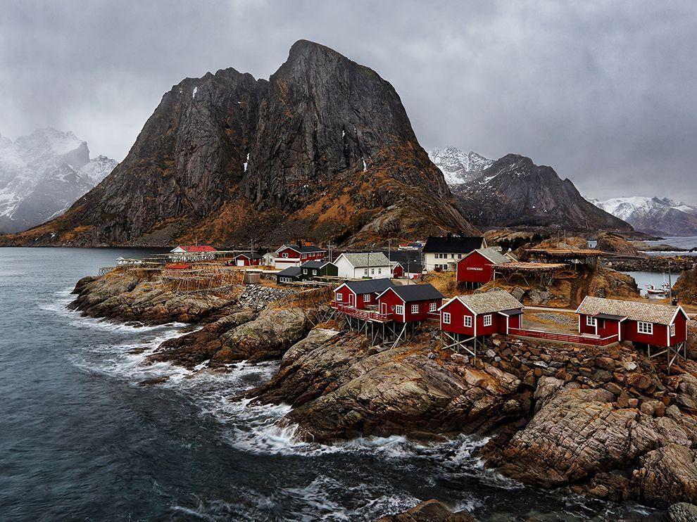 A fishing village in Norway