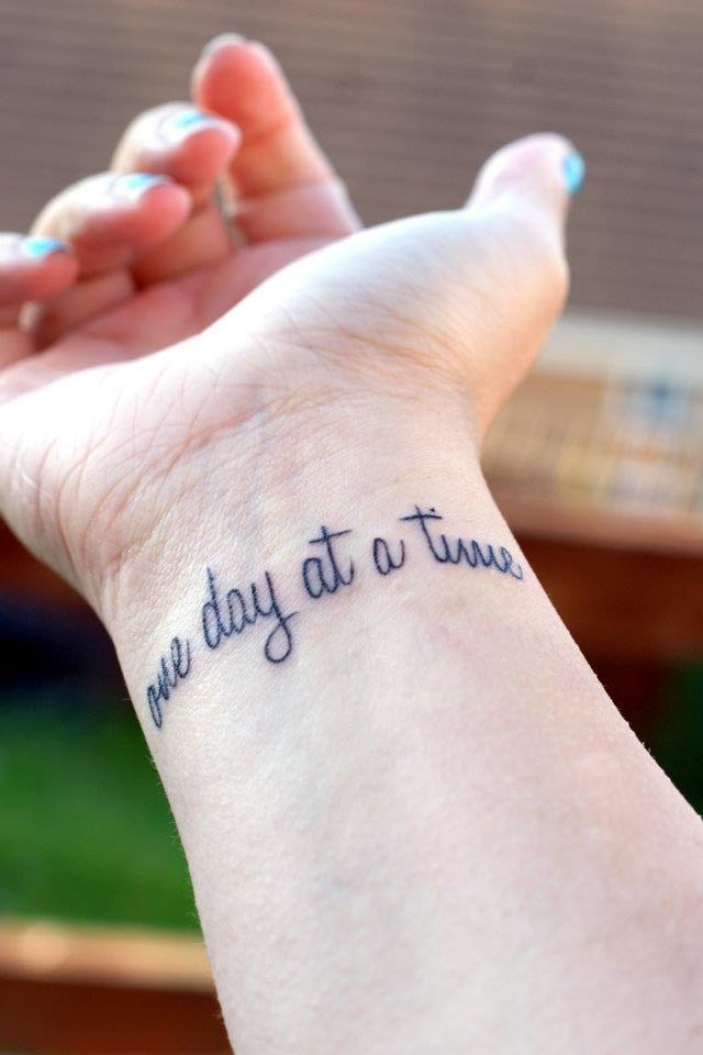 one day at a time #tattoo