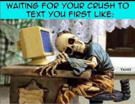 Waiting for your crush