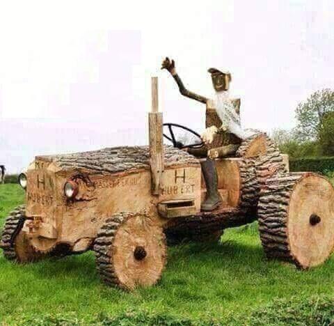 Wood Funny Tractor