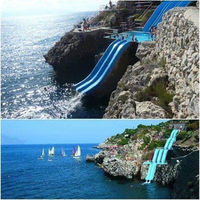 The world's coolest water slide, Sicily, Italy