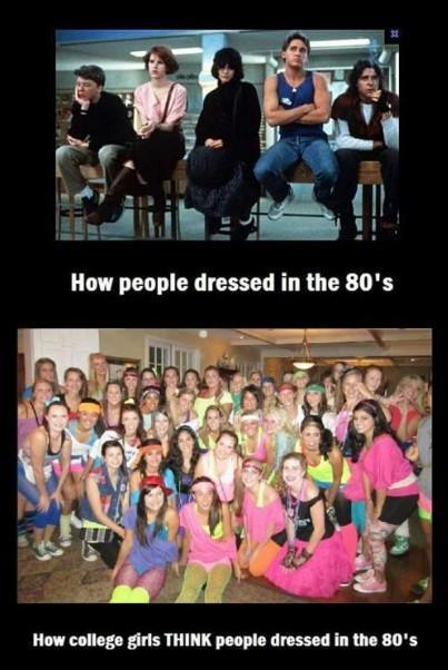 How People Dressed in 80's