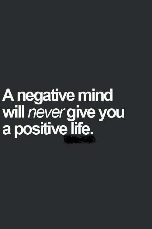 Negative Mind Vs Positive Life