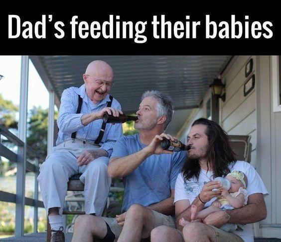 Dad's Feeding Their Babies