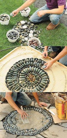 How to make mosaic stepping stones