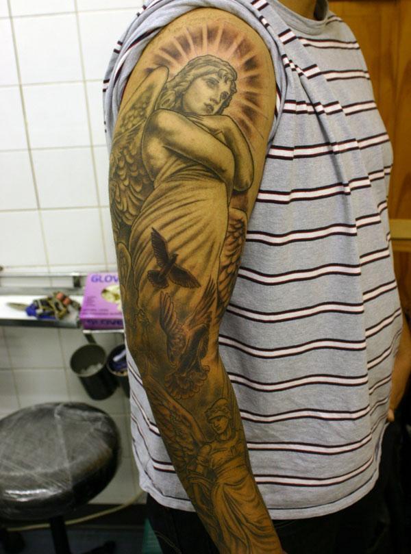 Angel Sleeve Tattoos