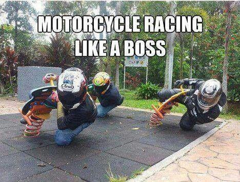 Motorcycle racing like a boss