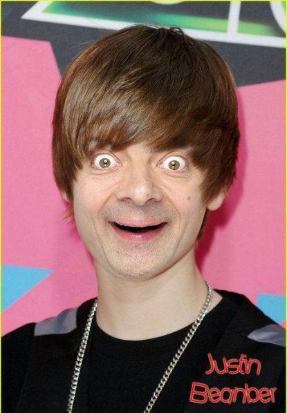 Justin Bieber + Mr. Bean = Justin Beanber. Oh my gosh I think I'm sca