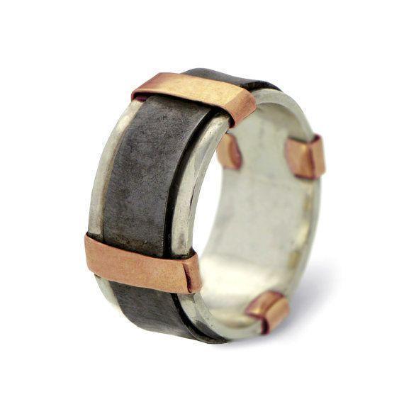 Men's Wedding Band 14k Rose Gold Mens Band Men's Wedding Band 14k Rose Gold Mens Band