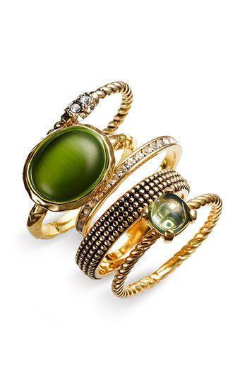 Stacking rings in green