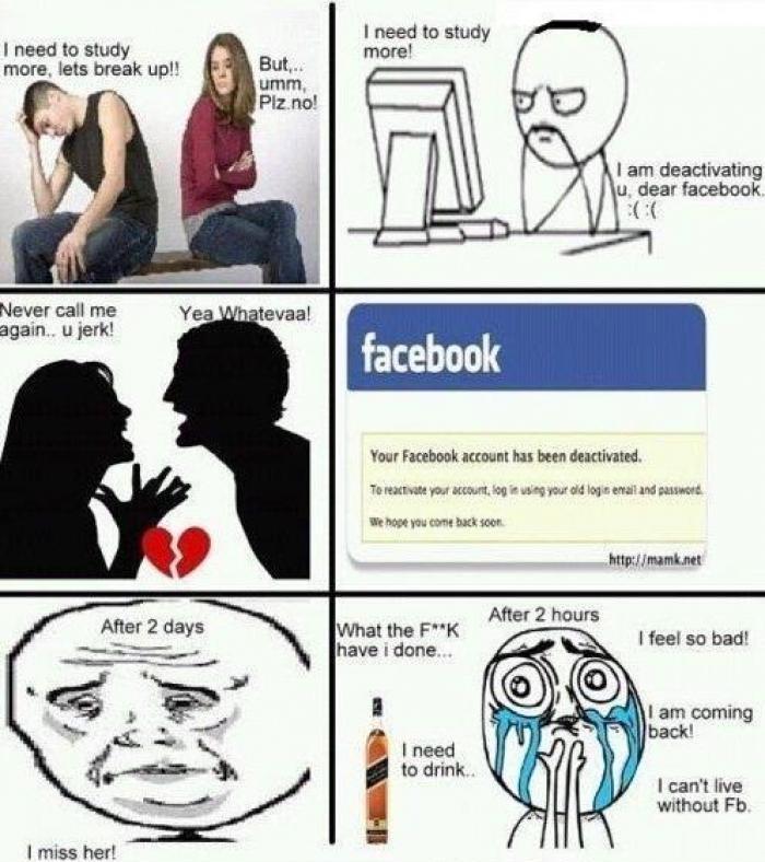 Break Ups- Real Life Vs Facebook