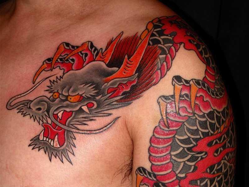 Japaneese Dragon Hand tattoo