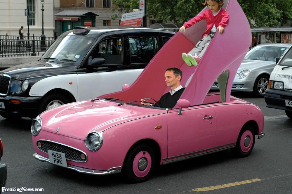 Pink Stilleto Shoe Car