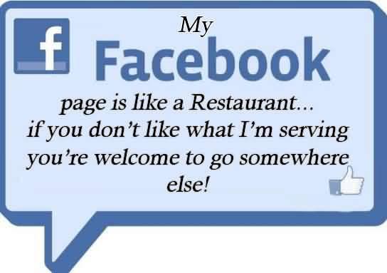 My Restaurant on Facebook Page