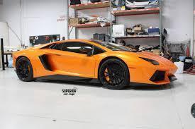 orange aventador car wrap superior  design