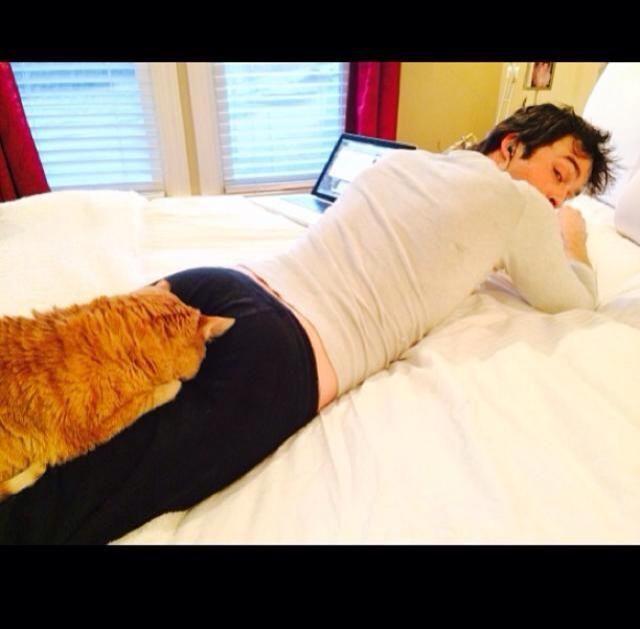Ian Somerhalder ...don't know what is going on there...and frankly...