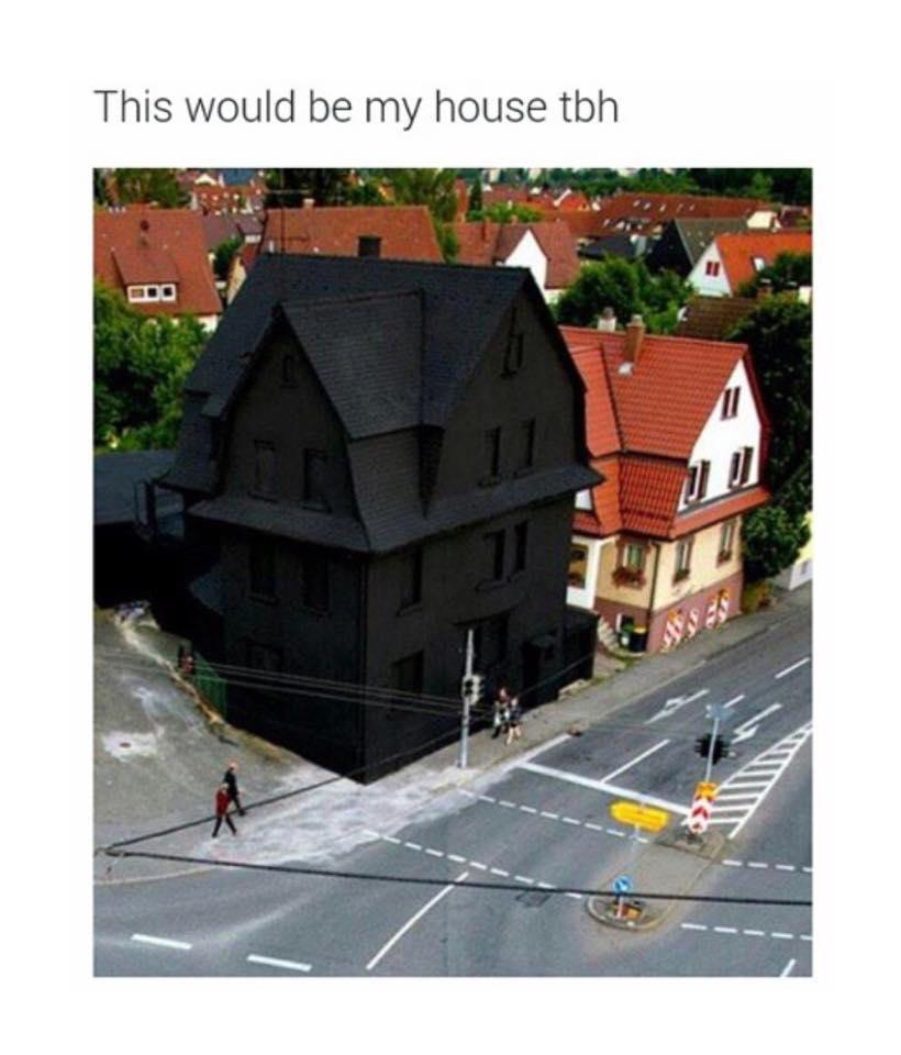 Full Black Colored House