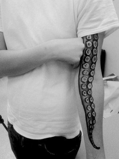 Octopus tattoo on arm