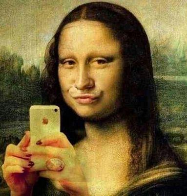 Funny Selfie Pictures Mona Lisa
