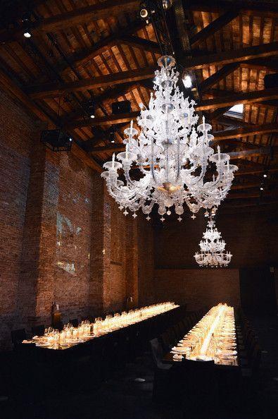 a contemporary styled chic party inside a rustic former barnyard in it