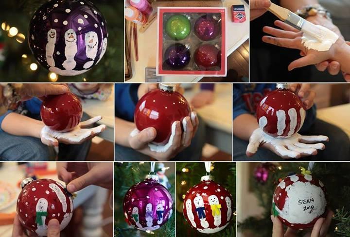 Hot to make Hand Print Ornaments! DIY