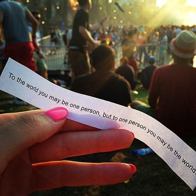 Feeling down Motivating text from Tomorrowland