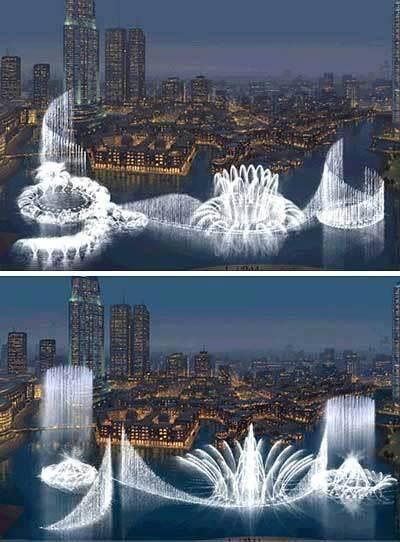 Largest Water Fountain in the World in Dubai