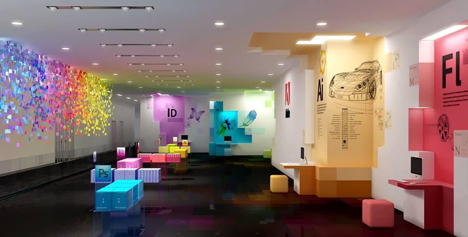 An artist's visualization of Adobe's offices..