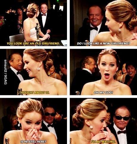 Jennifer Lawrence and Jack Nicholson being awesome