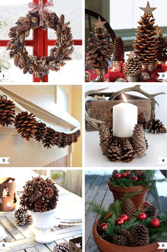Pine cone decor ideas for Christmas