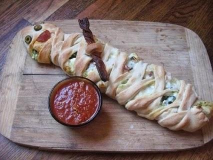 MUMMY CALZONE WITH BLOODY BOLOGNESE