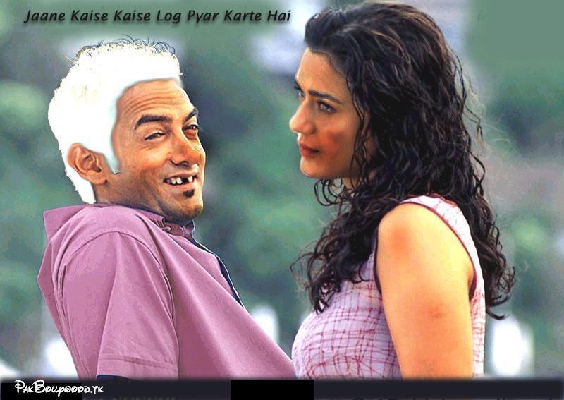 Aamir Khan And Prety Zinta Funny Photo