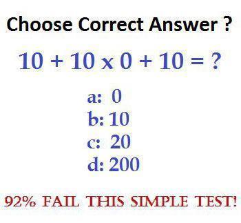 Simple Maths Test