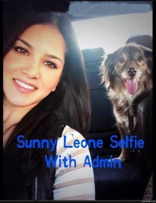 Sunny Leone Selfie With Admin